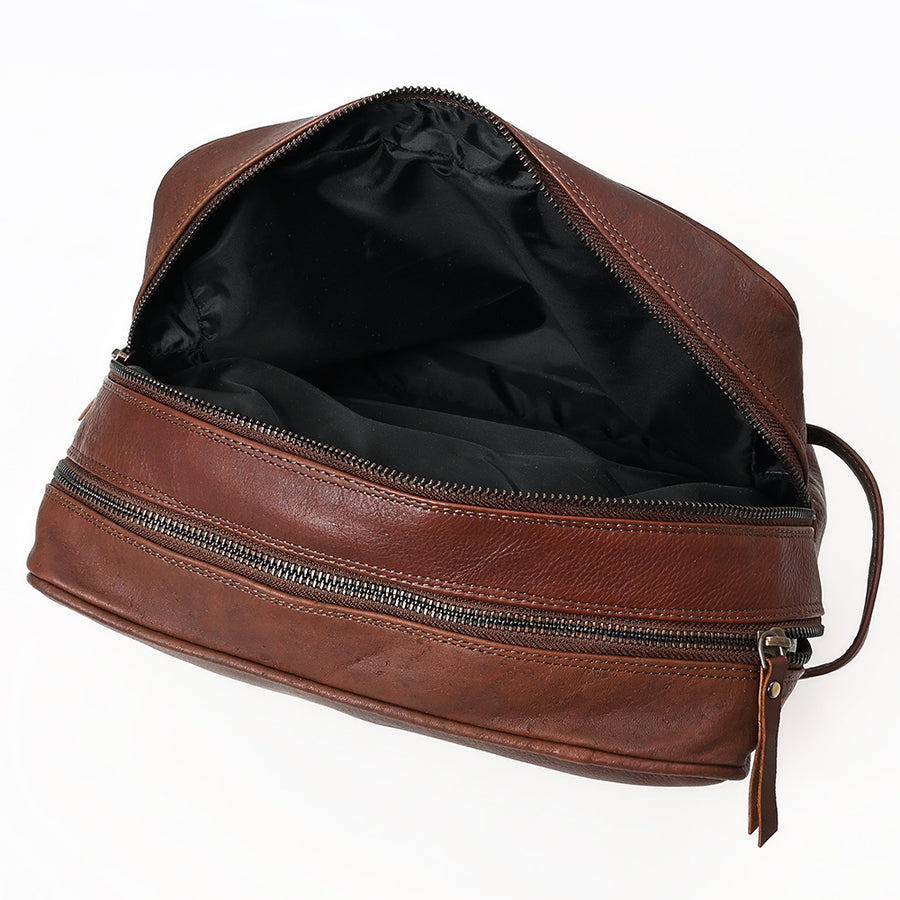OHLAY Toiletry Hand Tooled Genuine Leather Women Bag Western Handbag Purse | Womens Handbags Belt for Summer
