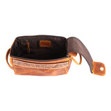 Ohlay Bags OHM111B Toiletry Hand Tooled Genuine Leather Women Bag Western Handbag Purse