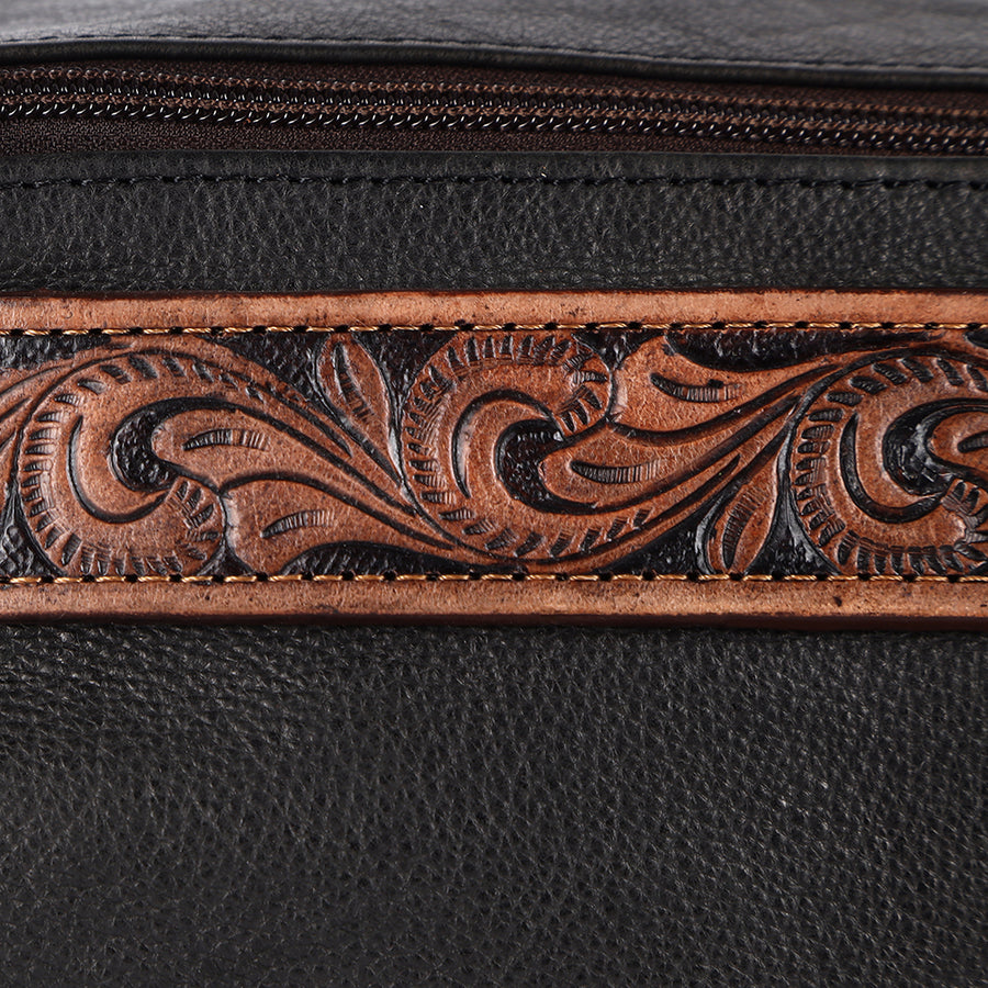 Ohlay Bags OHM111C Toiletry Hand Tooled Genuine Leather Women Bag Western Handbag Purse