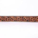 Comfytack Floral Hand Carved Men & Women Genuine Leather Belt Brown Gorgeous Hand Tooled