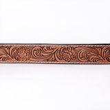 Comfytack Floral Hand Carved Men & Women Genuine Leather Belt Brown Gorgeous Hand Tooled