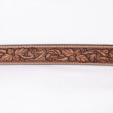 Comfytack Floral Hand Carved Men & Women Genuine Leather Belt Brown Gorgeous Hand Tooled