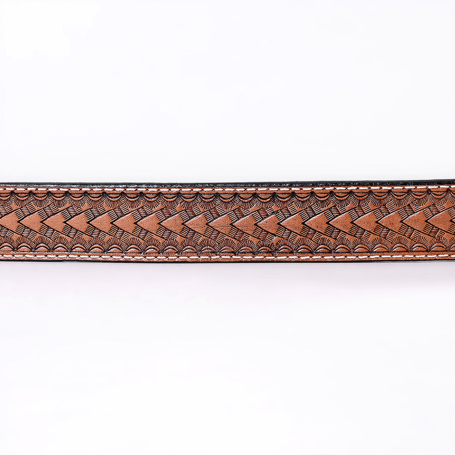 HILASON Western Genuine Leather Belt for Men Women Cowboy Cowgirl Handmade Unisex Full Grain Heavy Duty Floral Tooled