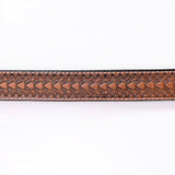 Comfytack Floral Hand Carved Men & Women Genuine Leather Belt Brown Gorgeous Hand Tooled