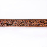 Comfytack Floral Hand Carved Men & Women Genuine Leather Belt Brown Gorgeous Hand Tooled