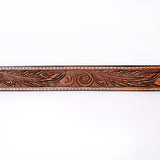 Comfytack Floral Hand Carved Men & Women Genuine Leather Belt Brown Gorgeous Hand Tooled