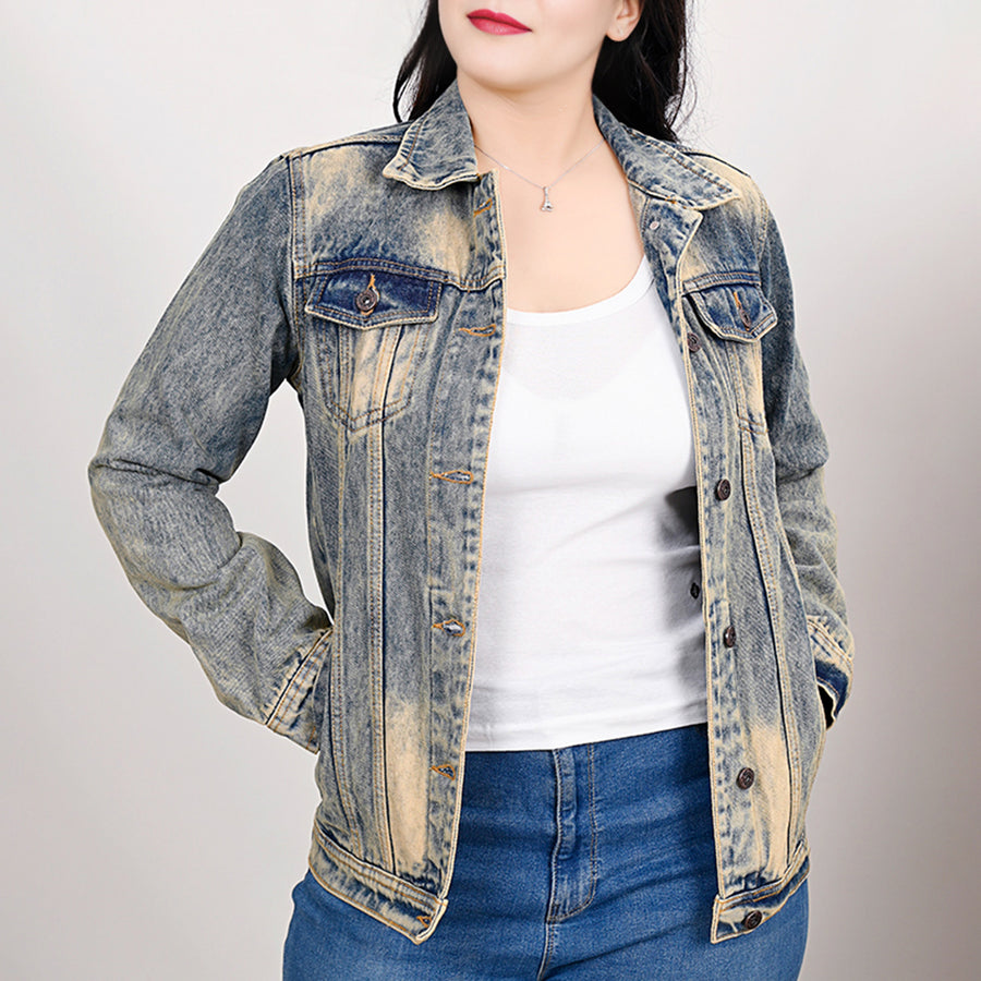 American Darling Genuine leather Hand tooled carved Women 100% cotton Denim jacket dress ladies girl | Shirt for
