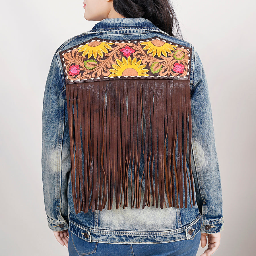 ADJKT024 Genuine leather Hand tooled hand carved Women 100% cotton by Hilason – Cowboy and equestrian accessories