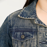 ADJKT025 Genuine leather Hand tooled hand carved Women 100% cotton Denim jacket dress ladies girl