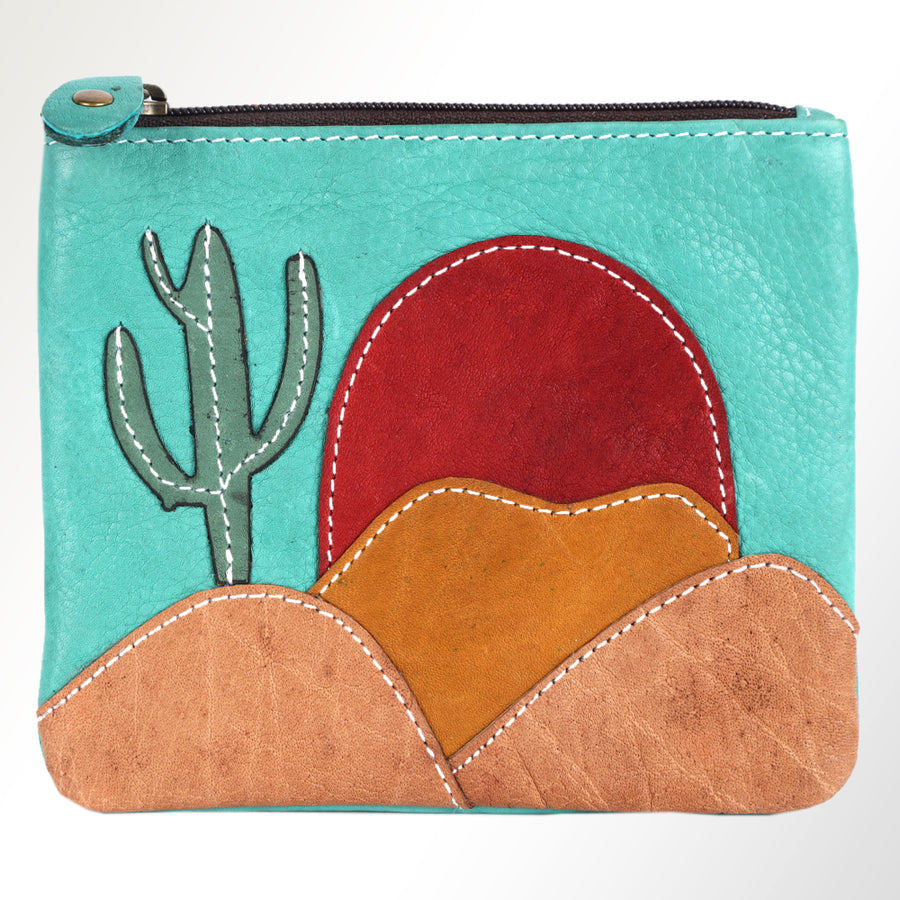 American Darling Coin Purse Western Genuine Leather Handcrafted Small Wallet Pouch with Hand Tooled Detailing