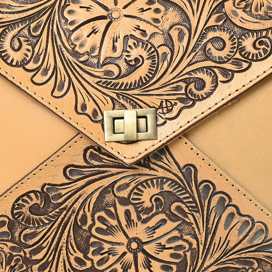 American Darling Briefcase Hand Tooled Genuine Leather Western Women Bag Handbag | for Cute Laptop