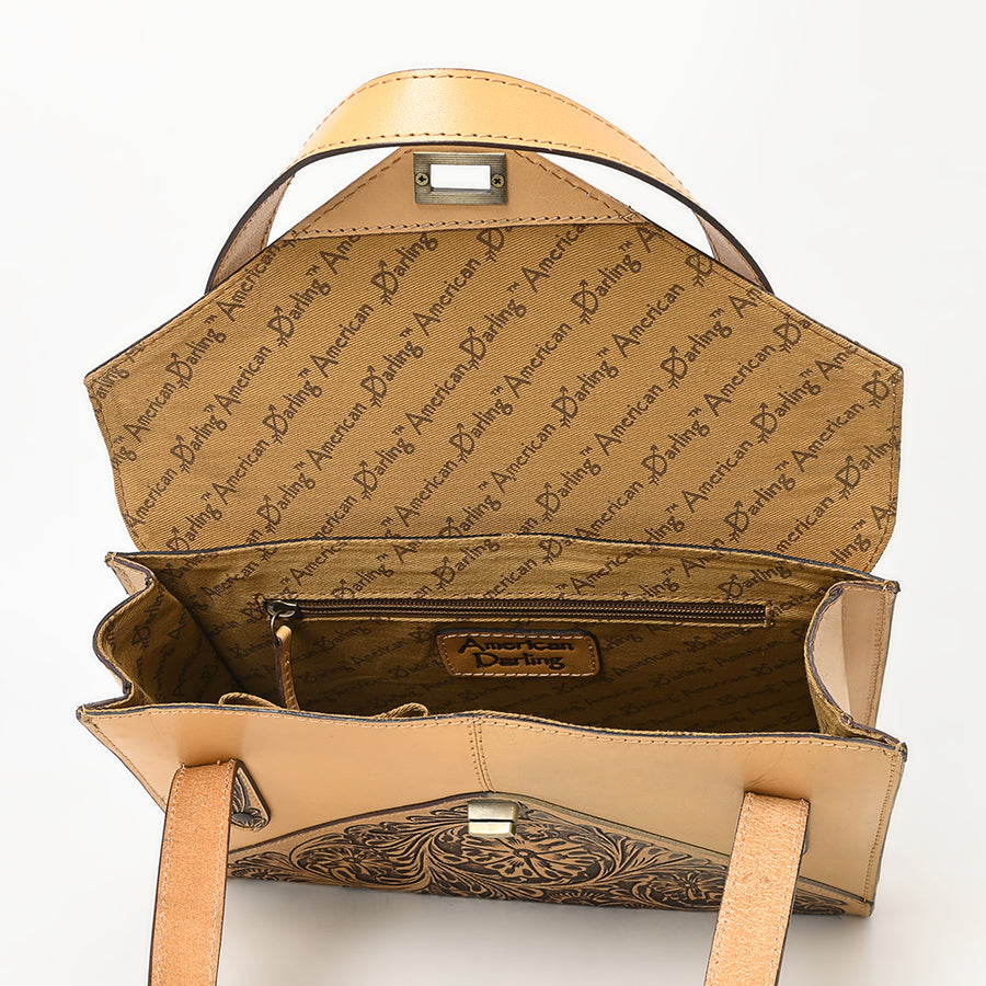 American Darling Briefcase Hand Tooled Genuine Leather Western Women Bag Handbag | for Cute Laptop