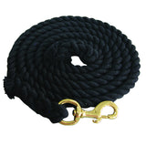 HILASON Western 10 In Cotton Black Lead Rope With Bolt Snap | Rope | Cotton Rope | Lead Ropes For Horses | Horse Lead Rope | Ropes | Lead Rope | Lunge Line | Horse Lunge Line | Braided Cord