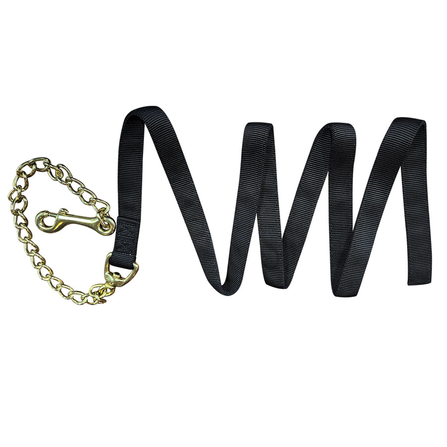7 ft. Hilason Western Horse Flexible NYLON WEBBING LEAD/CHAIN-BK - Uhorse