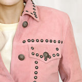 Genuine Vintage leather Women shirt jacket dress ladies girl