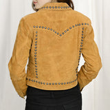 Genuine Vintage leather Women shirt jacket dress ladies girl