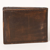 AMERICAN TANNER Genuine Leather Hand Burnished Bifold Wallet For Men Women H4 X W3.25 X D0.5