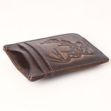 AMERICAN TANNER Genuine Leather Card Holder Wallet For Men & Women H4.1 X W3