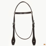 Hilason Western Horse Genuine Leather Headstall Bridle Engraved GS Concho Brown