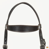 HILASON Western Horse Genuine Leather Headstall Tack Plain