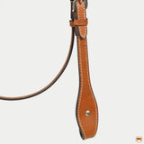 Hilason Western Horse Genuine Leather Headstall Bridle Engraved GS Concho Chestnut