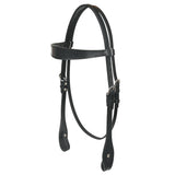 Hilason Western Horse Genuine Leather Headstall Bridle Engraved GS Concho Black