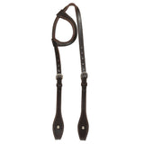 Hilason Western Horse Genuine Leather One Ear Headstall Bridle Engraved GS Concho Brown