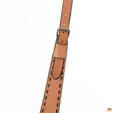 HILASON Western Genuine Leather Horse U Shaped Breast Collar Oiled Tan