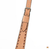 HILASON Western Genuine Leather Horse U Shaped Breast Collar Oiled Tan