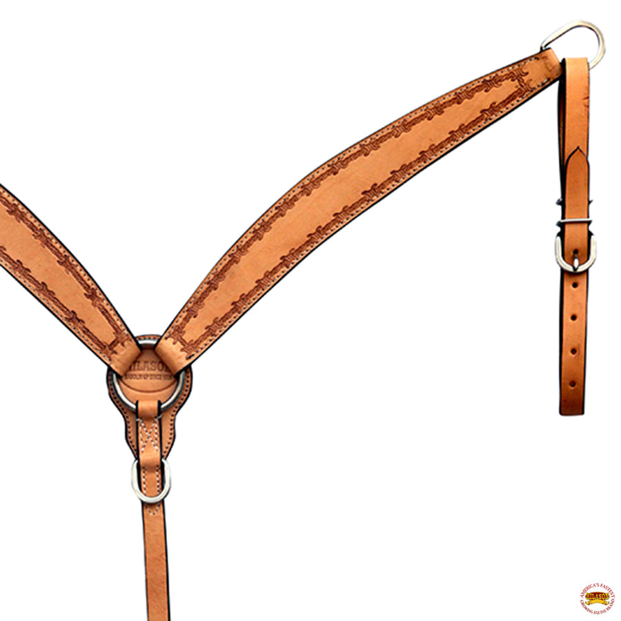 HILASON Western Leather Horse V Shaped Breast Collar Tan | |Western