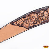 HILASON Western Horse Headstall & Breast Collar American Leather Floral Carving