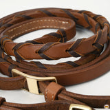 8 Feet Hilason Western Horse American Leather Laced Barrel Roper Reins Brown