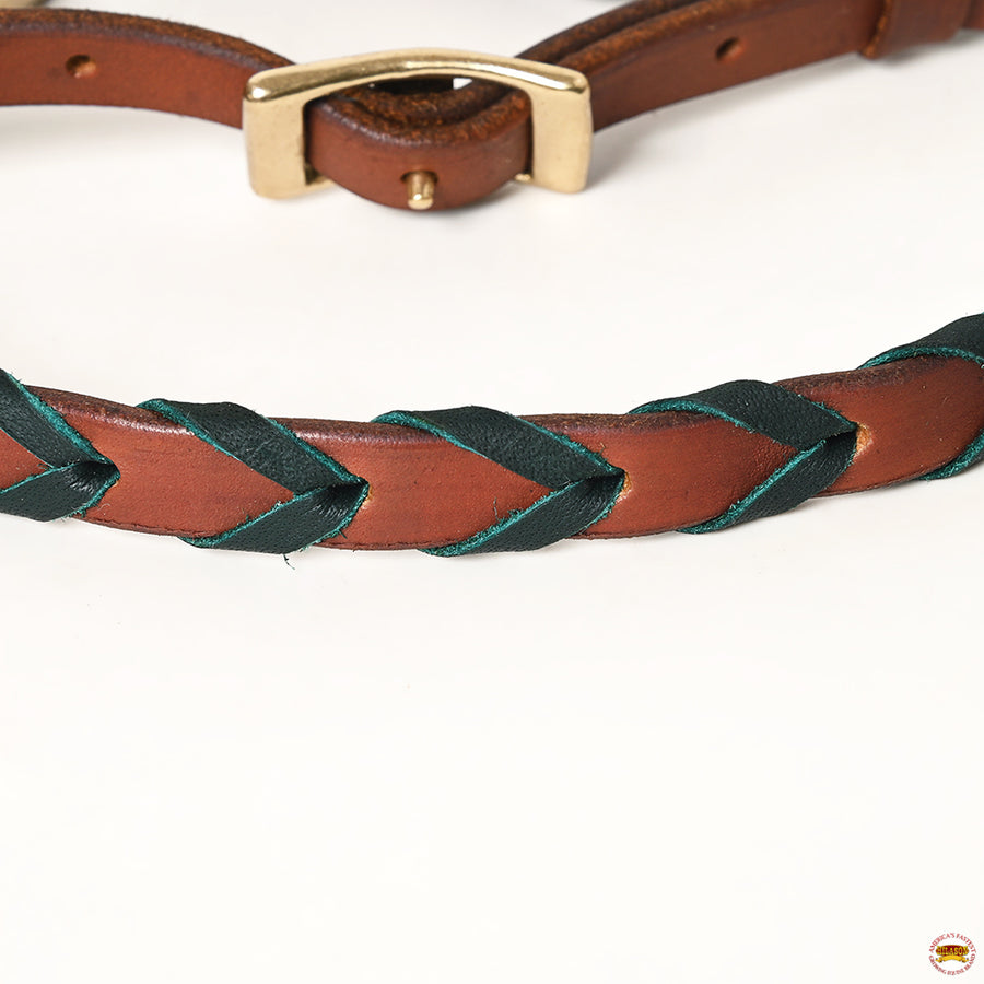 8 Feet Hilason Western Horse American Leather Laced Barrel Roper Reins Brown