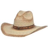 7.25 M&F WESTERN Carson Palm Wind Burnished Lightweight Hat Fabric by Hilason – Cowboy and equestrian accessories