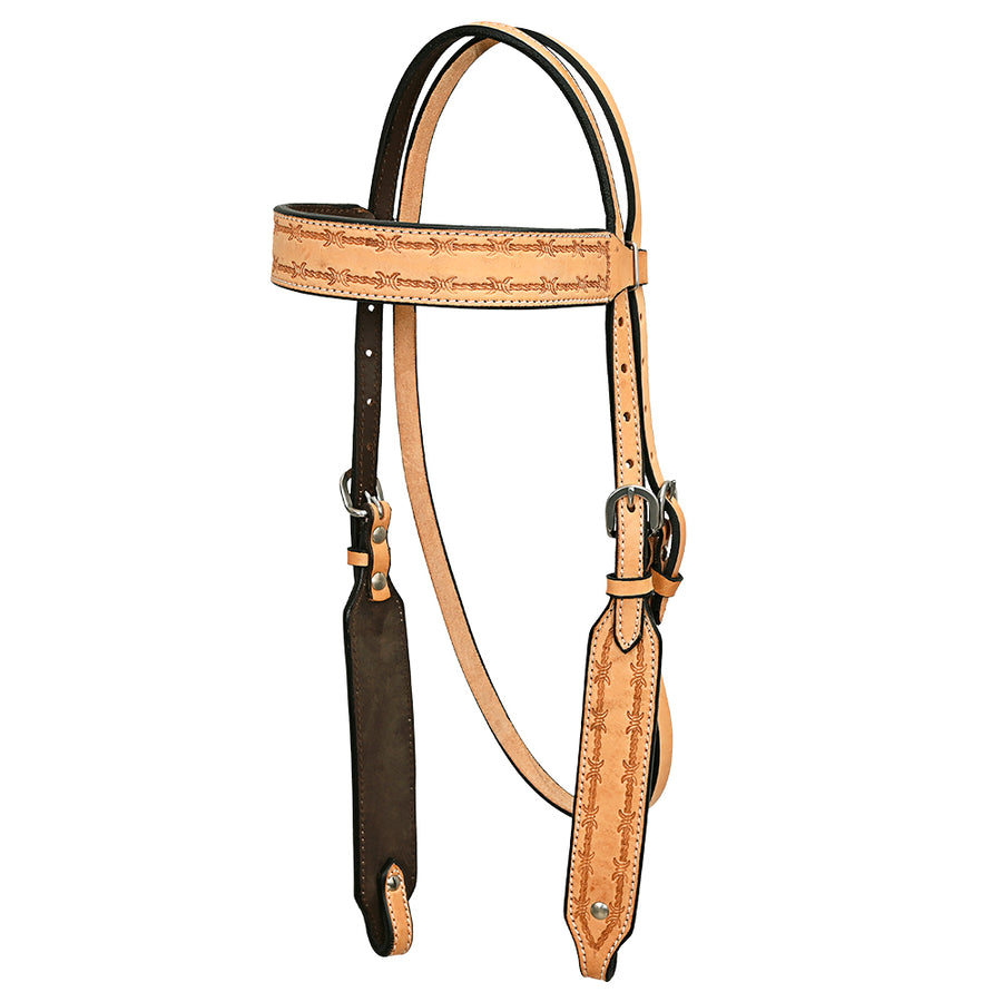HILASON Western American Leather Horse Headstall Breast Collar Tack Set Tan