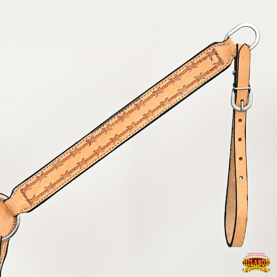 HILASON Western American Leather Horse Headstall Breast Collar Tack Set Tan