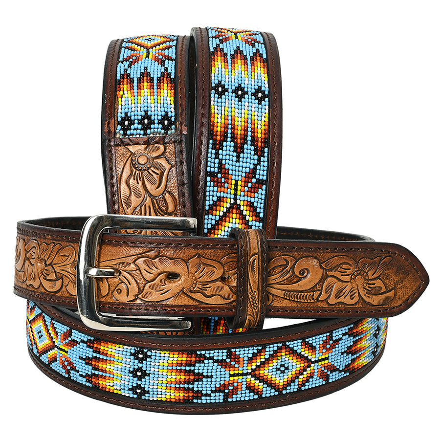 HILASON Western Genuine Leather Belt for Men Women Cowboy Cowgirl Handmade Unisex Full Grain Heavy Duty Tooled - Uhorse