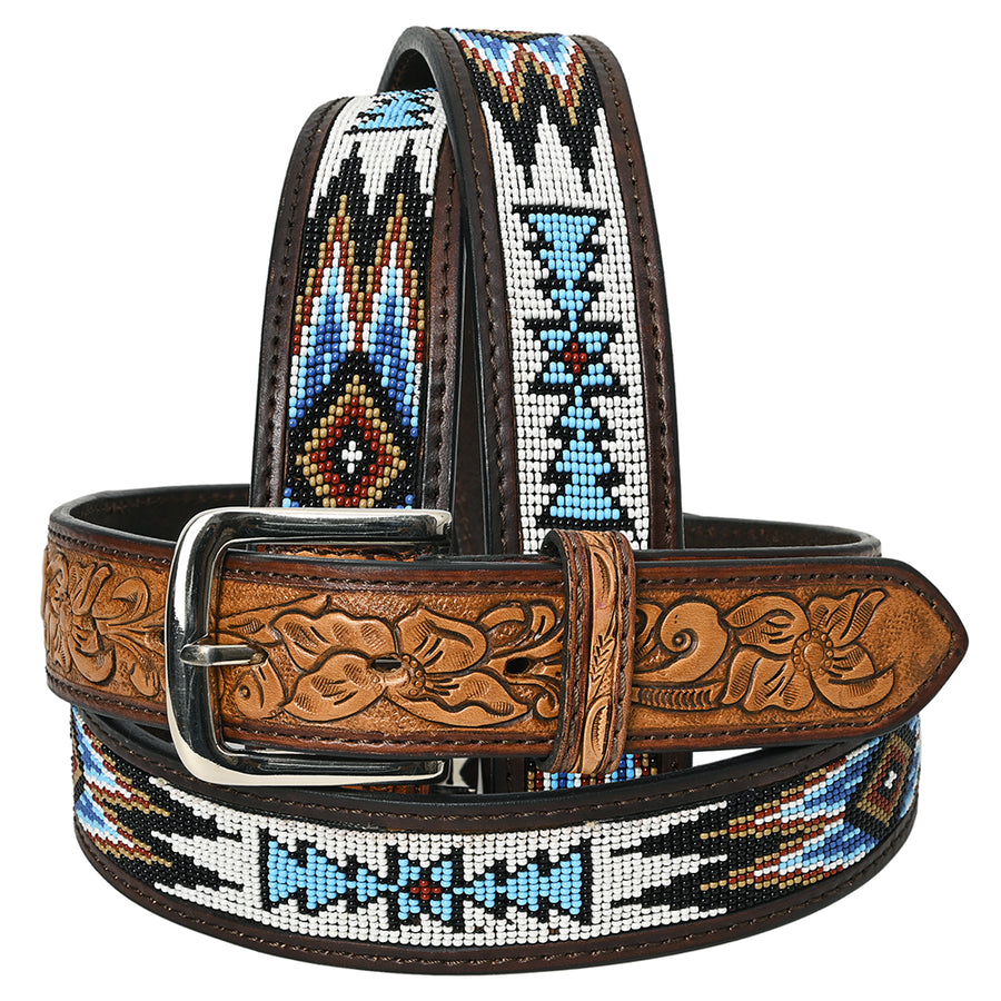 HILASON Western Genuine Leather Belt for Men Women Cowboy Cowgirl Handmade Unisex Full Grain Heavy Duty Tooled - Uhorse
