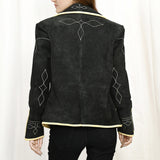Genuine Vintage leather Women shirt Blazer jacket dress ladies girl