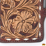 Hilason Western Stylish Floral Hand Tooled Genuine Leather Smartphone Cell Phone Holder
