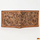 Hilason Western Floral Rodeo Bifold Men Women Genuine American Leather Wallet