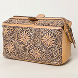 American Darling Hand-Tooled Leather Jewelry Case | Western Vanity Bag - Uhorse