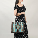 American Darling Tote Saddle Blanket Fabric Genuine Leather Western Women Bag | Handbag Purse for Cute