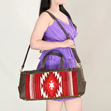 OHLAY OHA101B DUFFEL Upcycled Wool Genuine Leather women bag western handbag purse