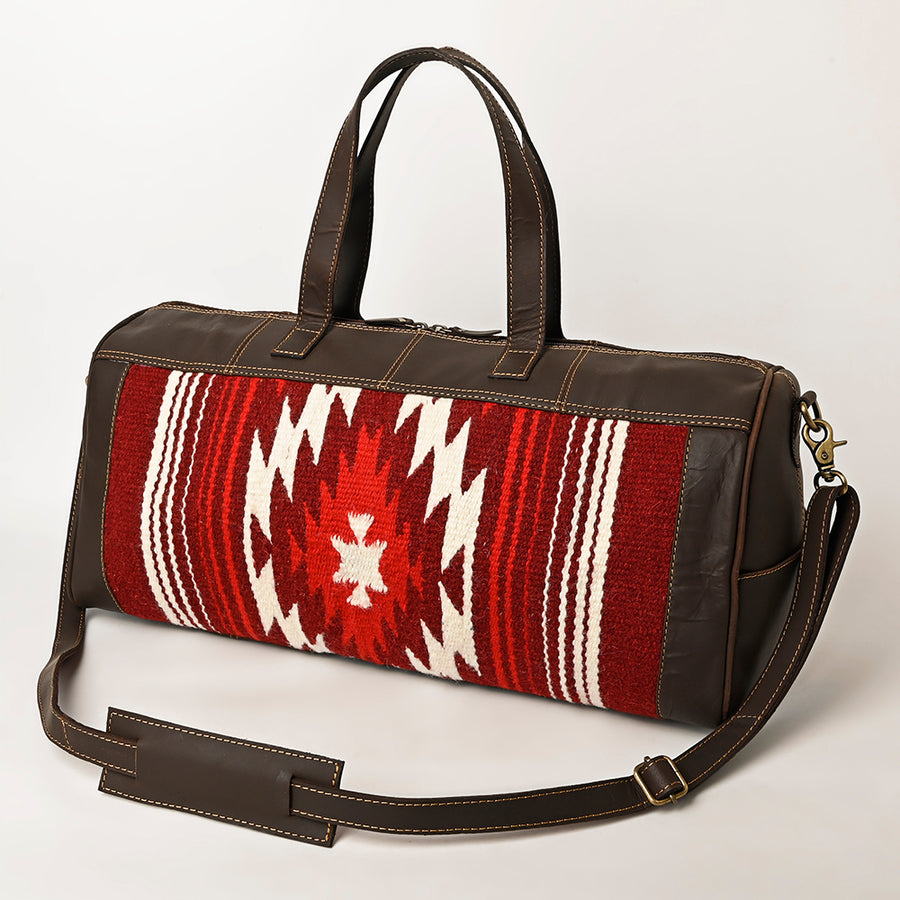 OHLAY OHA101B DUFFEL Upcycled Wool Genuine Leather women bag western by Hilason – Cowboy and equestrian accessories