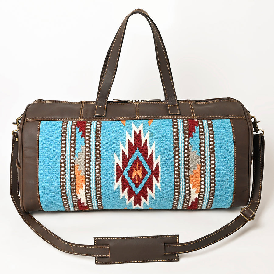 OHLAY Duffel Upcycled Wool Genuine Leather Women Bag Western Handbag Purse | Canvas for Womens Summer