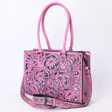 American Darling Adbg1314 Tote Hand Tooled Genuine Leather Women Bag Western Handbag Purse