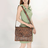 American Darling ADBG1318 Hand Tooled Genuine Leather Women Bag Western Handbag Purse