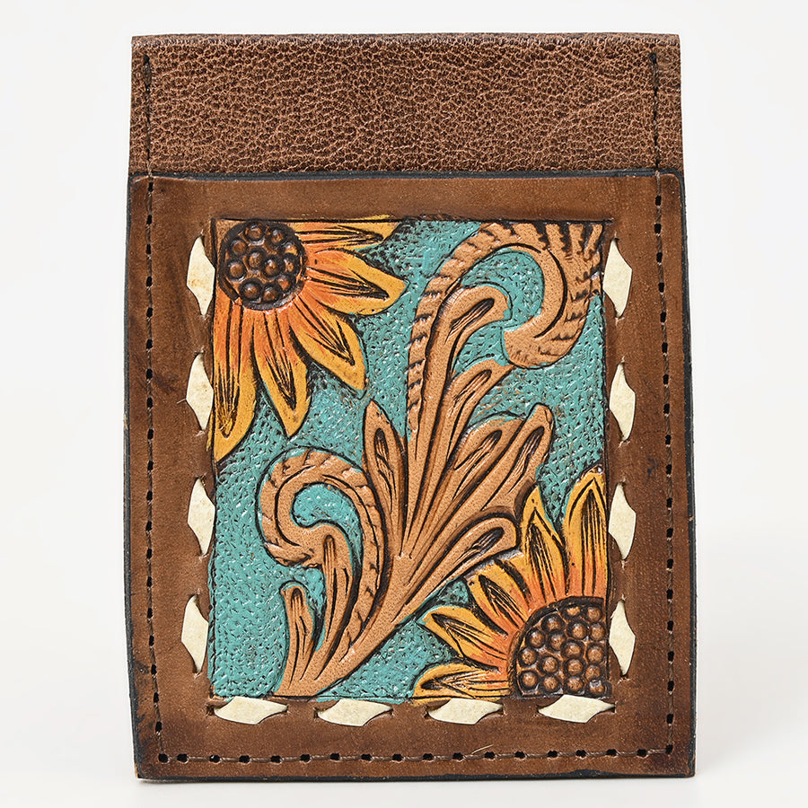 American Darling Cell Phone Holder Hand Tooled Genuine Leather Western Women Bag Purse | Case