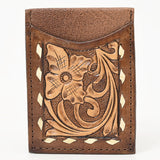 American Darling ADCCG102 Floral Western Hand Tooled Genuine Leather Women Card-Holder